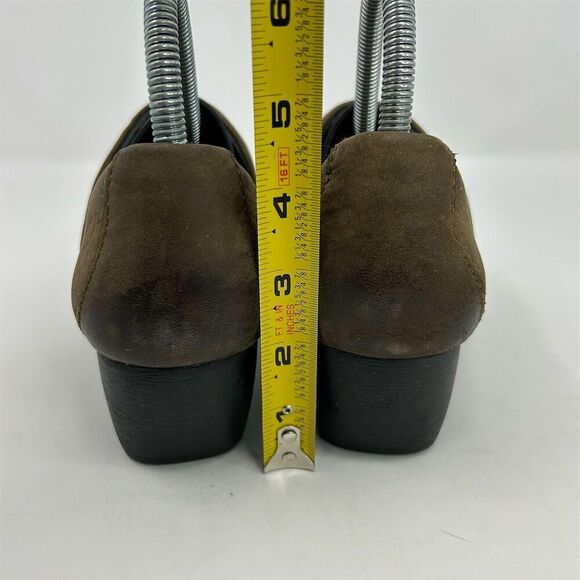 Born Women's Brown Leather Western Ankle Boots Slip On Block Heel Size 7.5M - Picture 7 of 12